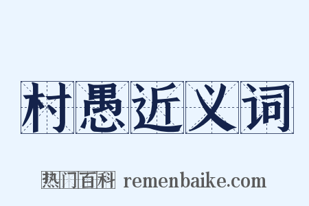 村愚近义词是什么意思的图片